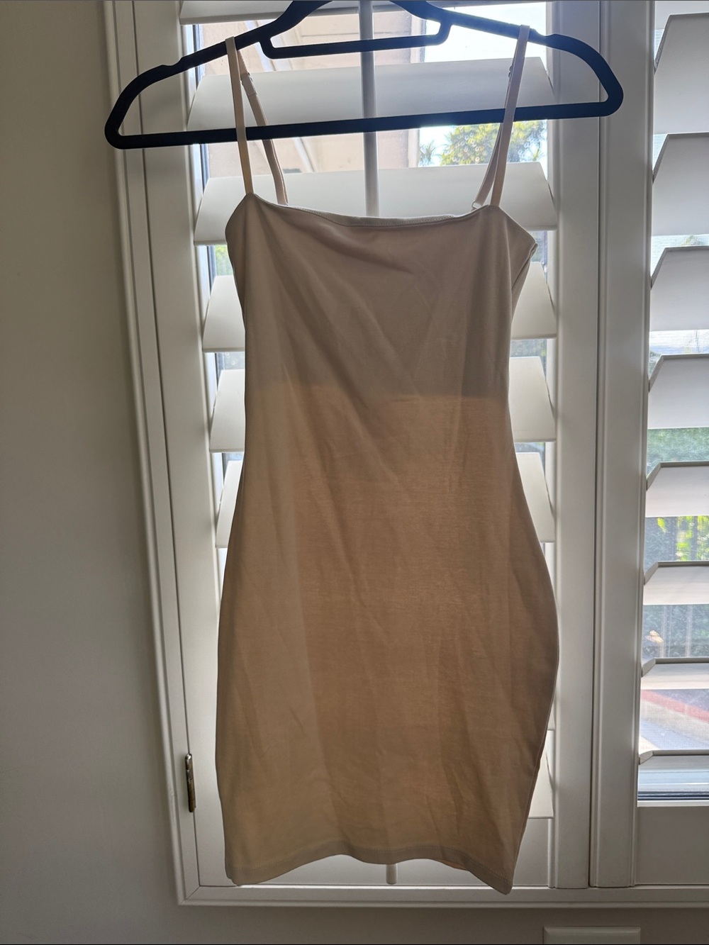 Zara Beige Spaghetti Strap Mini Dress